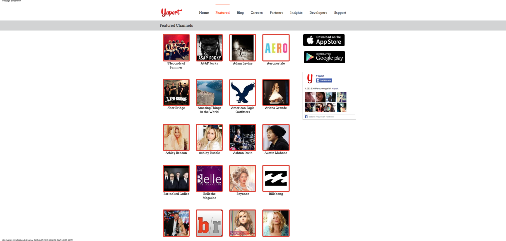 Featured Channels - Yapert