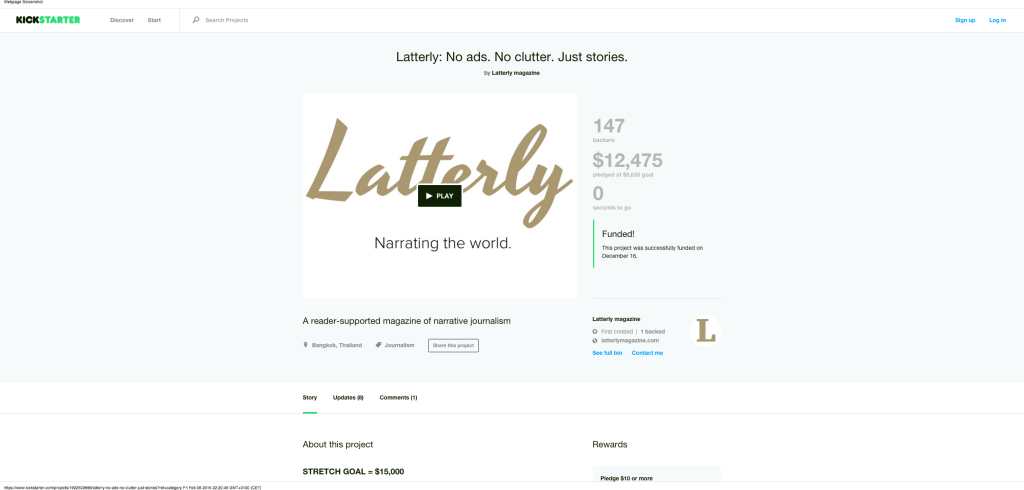 Latterly  No ads. No clutter. Just stories. by Latterly magazine — Kickstarter (1)