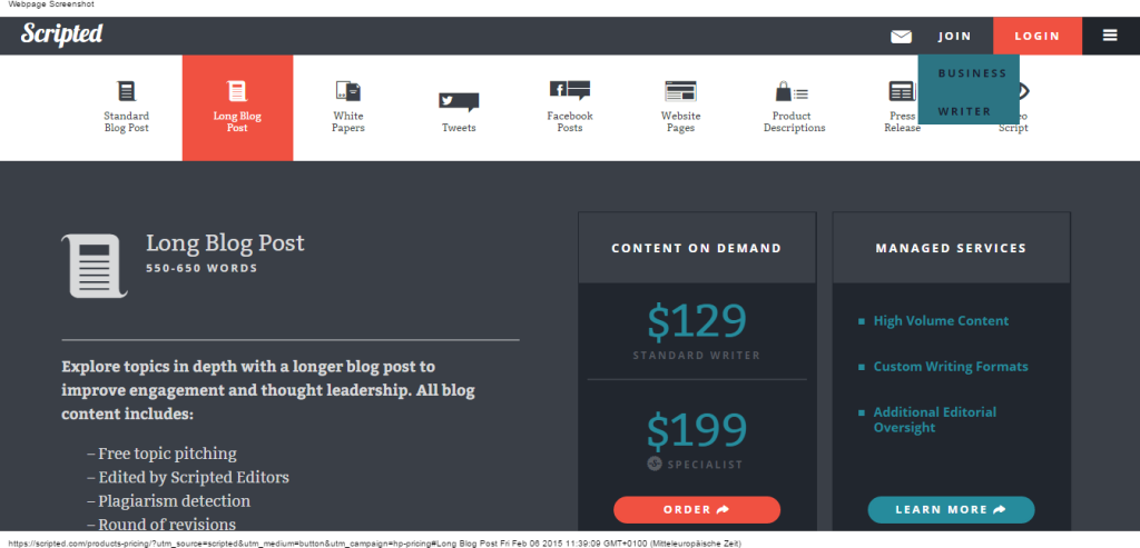 Pricing For Content Writing   Scripted