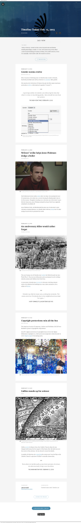 Timeline.com - Timeline Today  Feb. 13, 2015